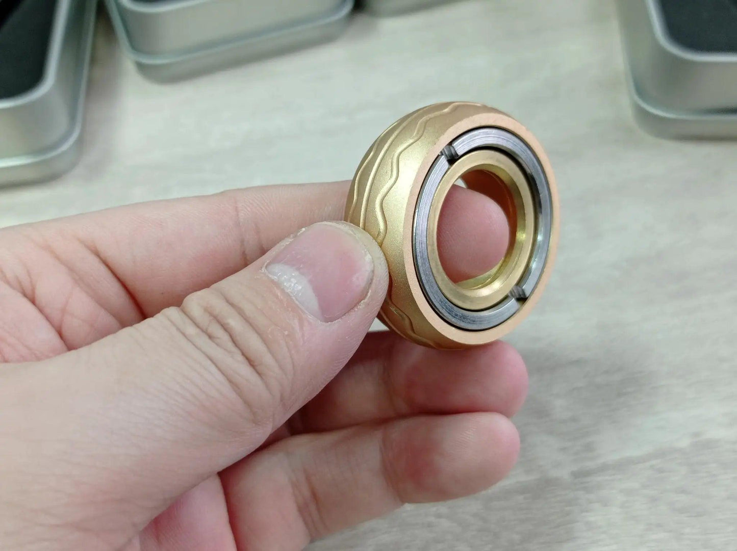  Magnetic Stainless Steel Fidget Toys Ring Slider -  ToylandEU™