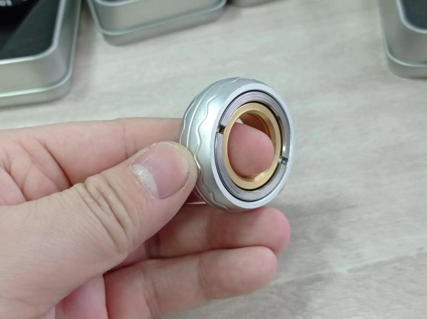  Magnetic Stainless Steel Fidget Toys Ring Slider -  ToylandEU™