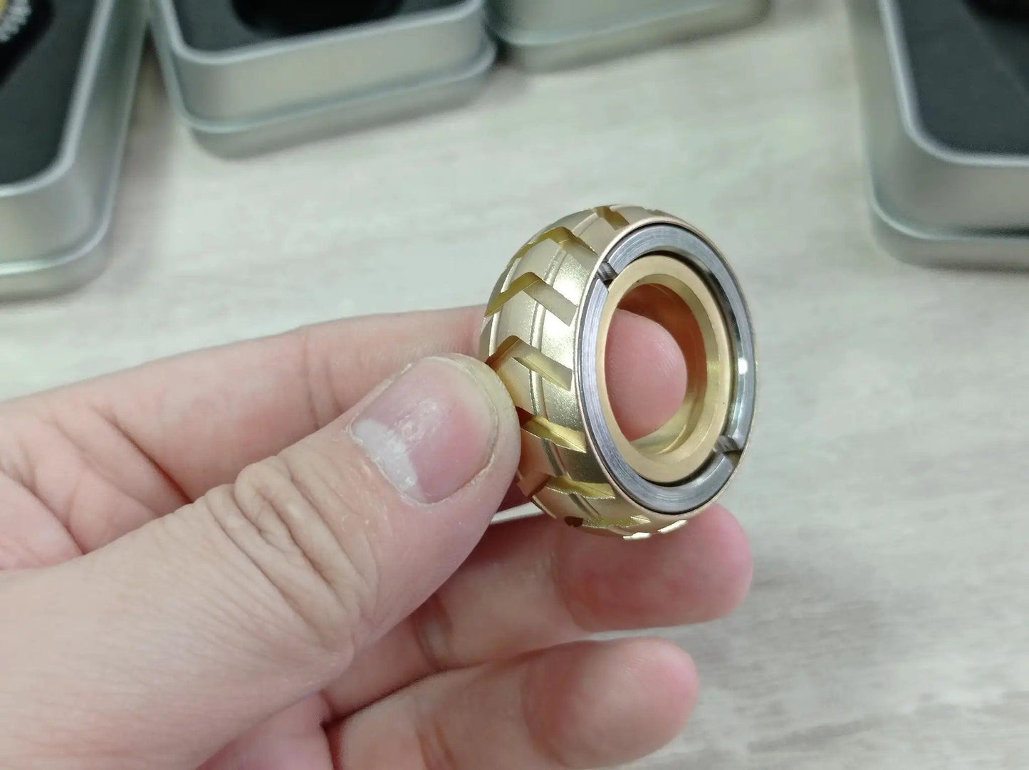  Magnetic Stainless Steel Fidget Toys Ring Slider -  ToylandEU™
