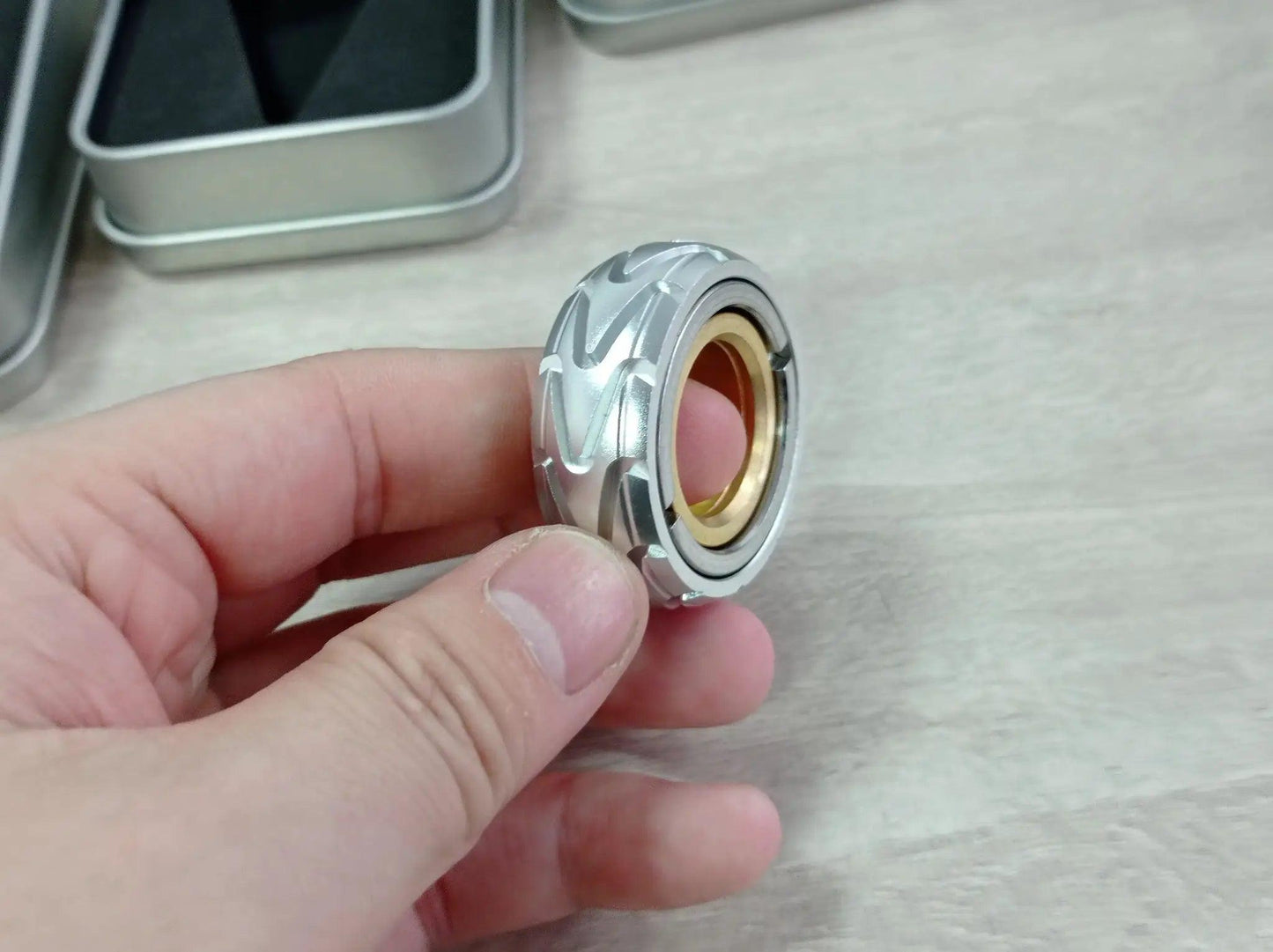  Magnetic Stainless Steel Fidget Toys Ring Slider -  ToylandEU™