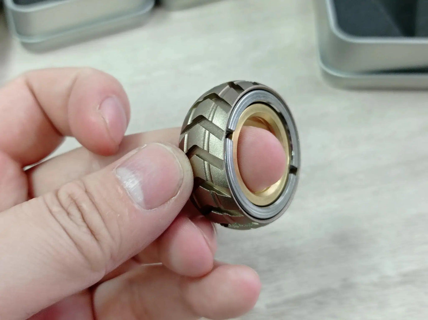  Magnetic Stainless Steel Fidget Toys Ring Slider -  ToylandEU™