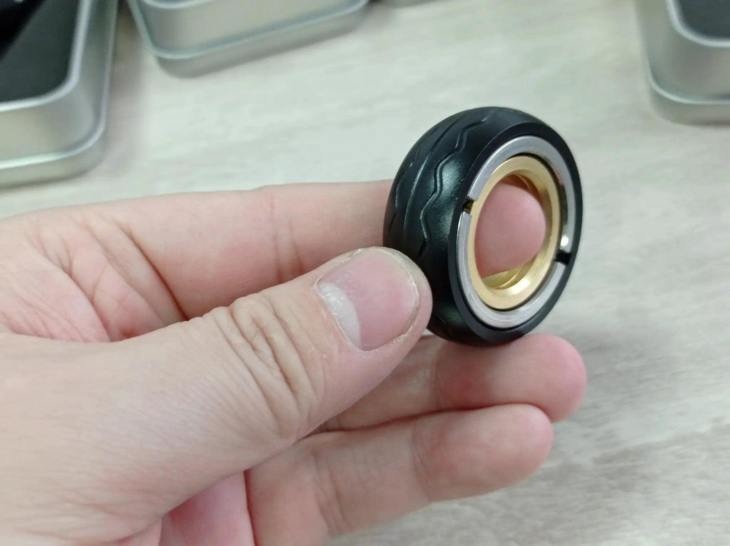  Magnetic Stainless Steel Fidget Toys Ring Slider -  ToylandEU™