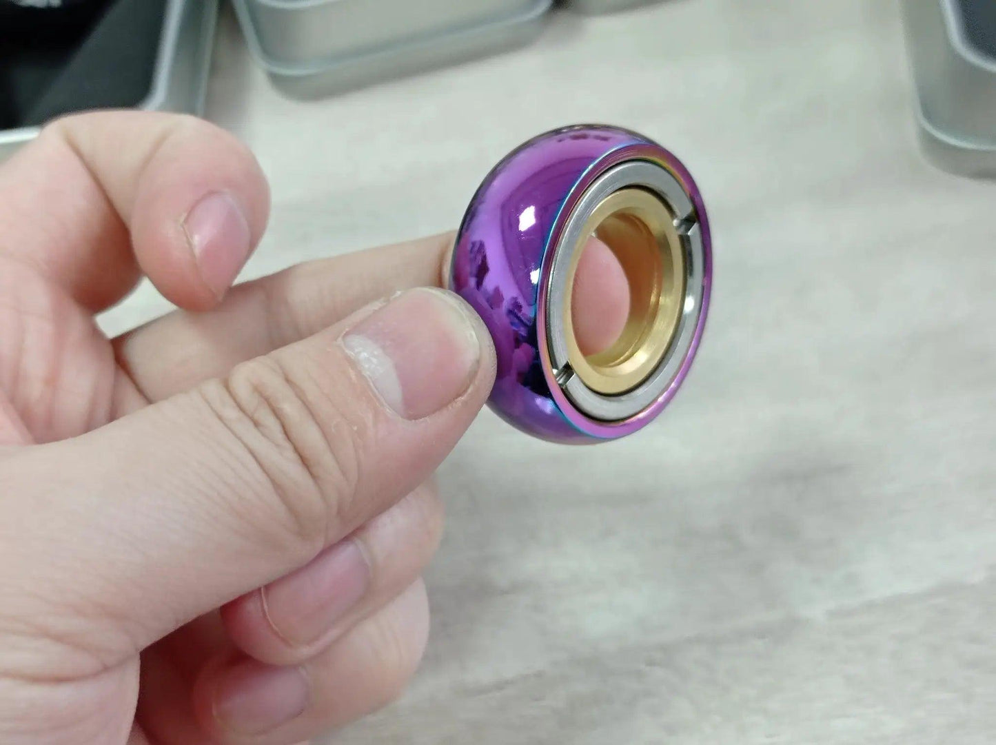  Magnetic Stainless Steel Fidget Toys Ring Slider -  ToylandEU™
