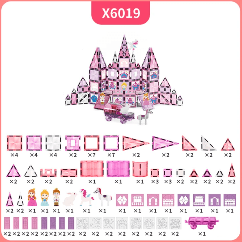  Magnetic Tiles | Castle Theme | 37-116 Pcs | Toylandeu™ 