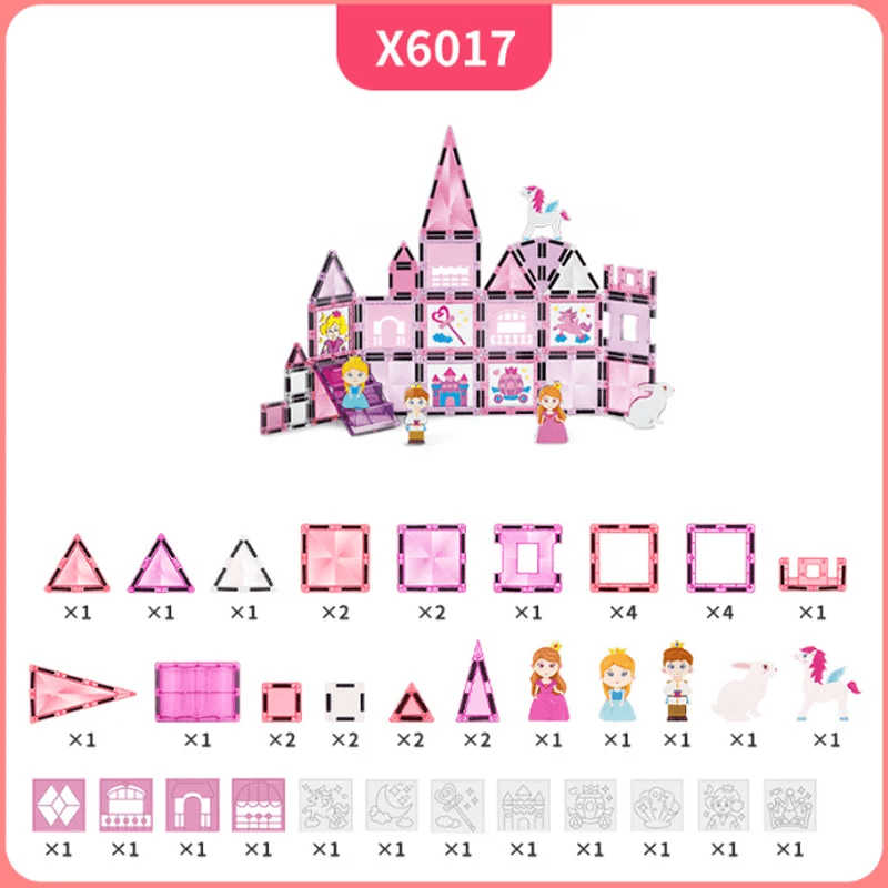  Magnetic Tiles | Castle Theme | 37-116 Pcs | Toylandeu™ 