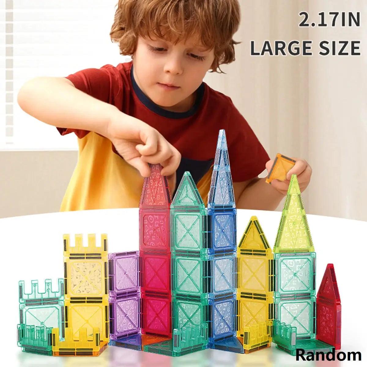  Magnetic Tiles For Kids Ages 3 To 8 Educational Blocks -  ToylandEU™