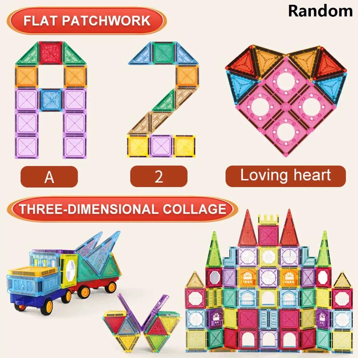  Magnetic Tiles For Kids Ages 3 To 8 Educational Blocks -  ToylandEU™