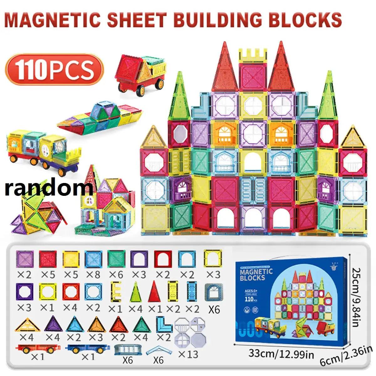  Magnetic Tiles For Kids Ages 3 To 8 Educational Blocks -  ToylandEU™