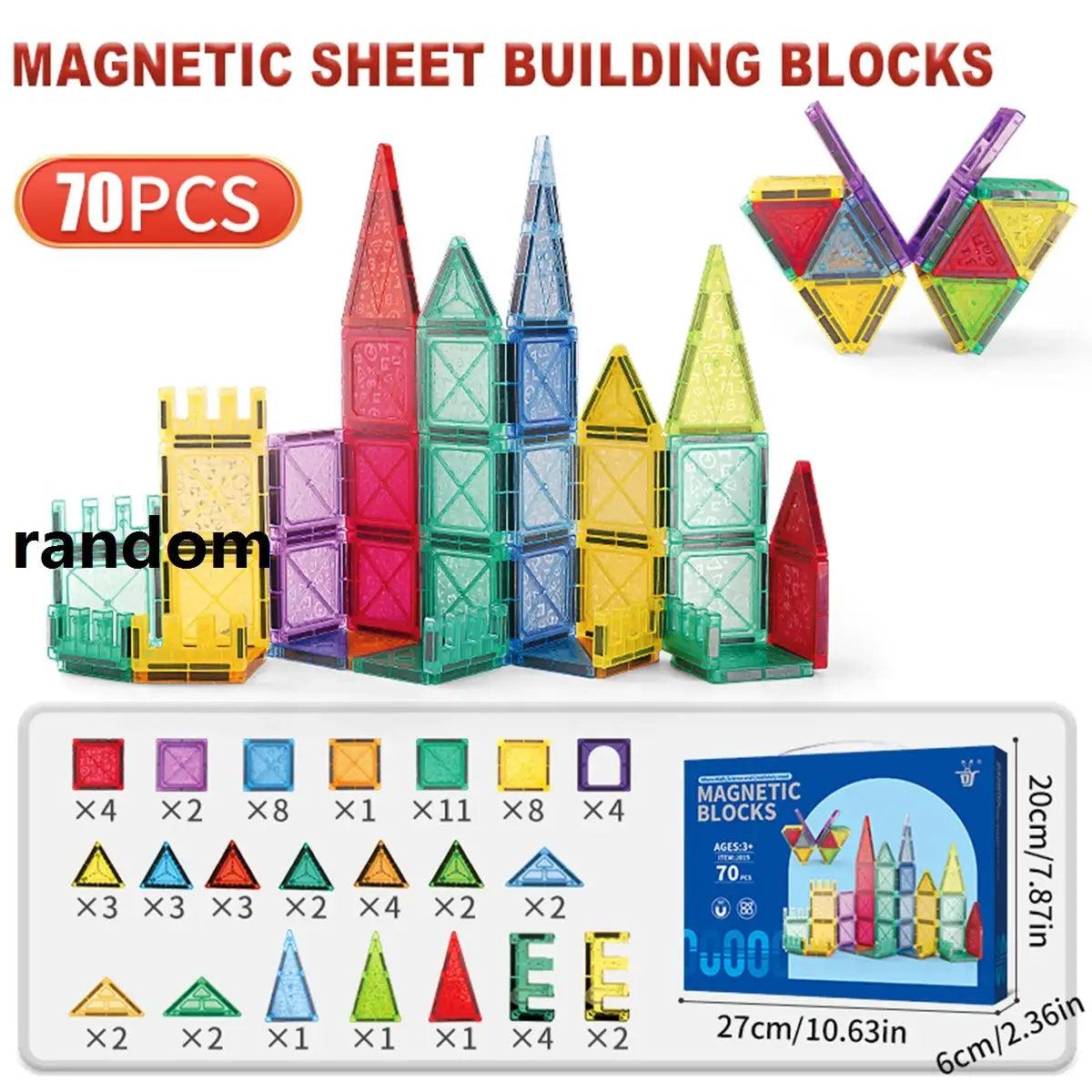  Magnetic Tiles For Kids Ages 3 To 8 Educational Blocks -  ToylandEU™