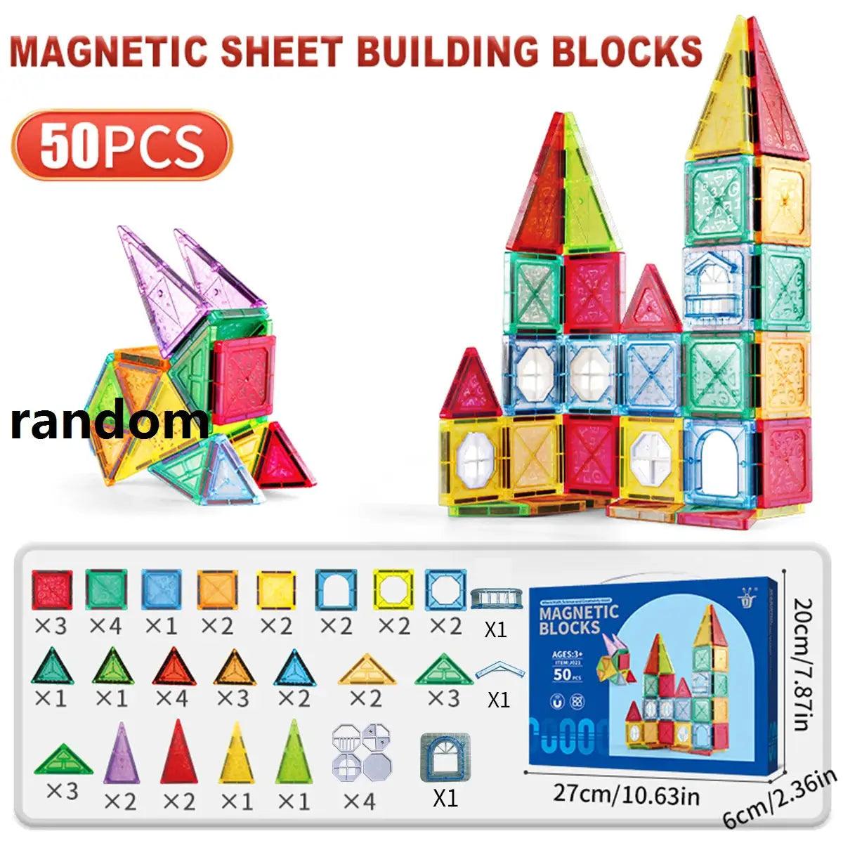 Magnetic Tiles For Kids Ages 3 To 8 Educational Blocks -  ToylandEU™