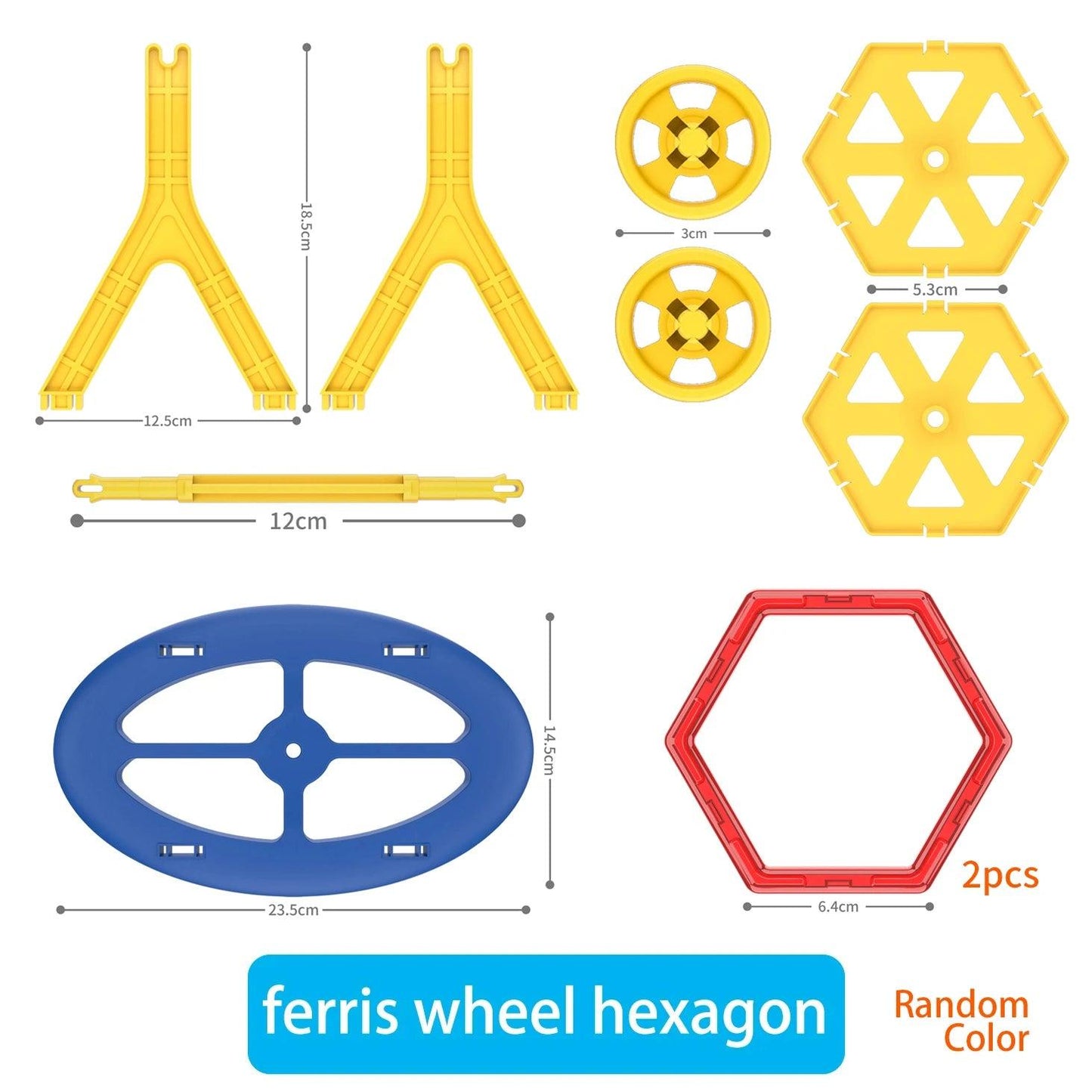  Magnetic Tiles Set Large Size CE Certified | Toylandeu™ 