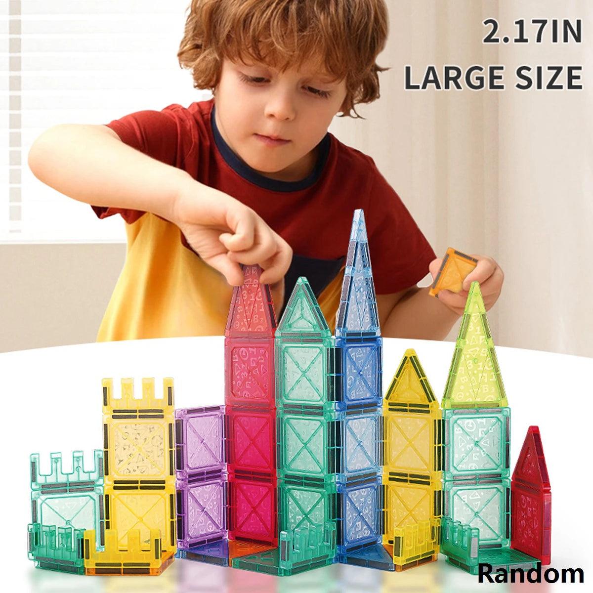  Magnetic Tiles for Kids|Age 4-6|Plastic|Toylandeu™ 