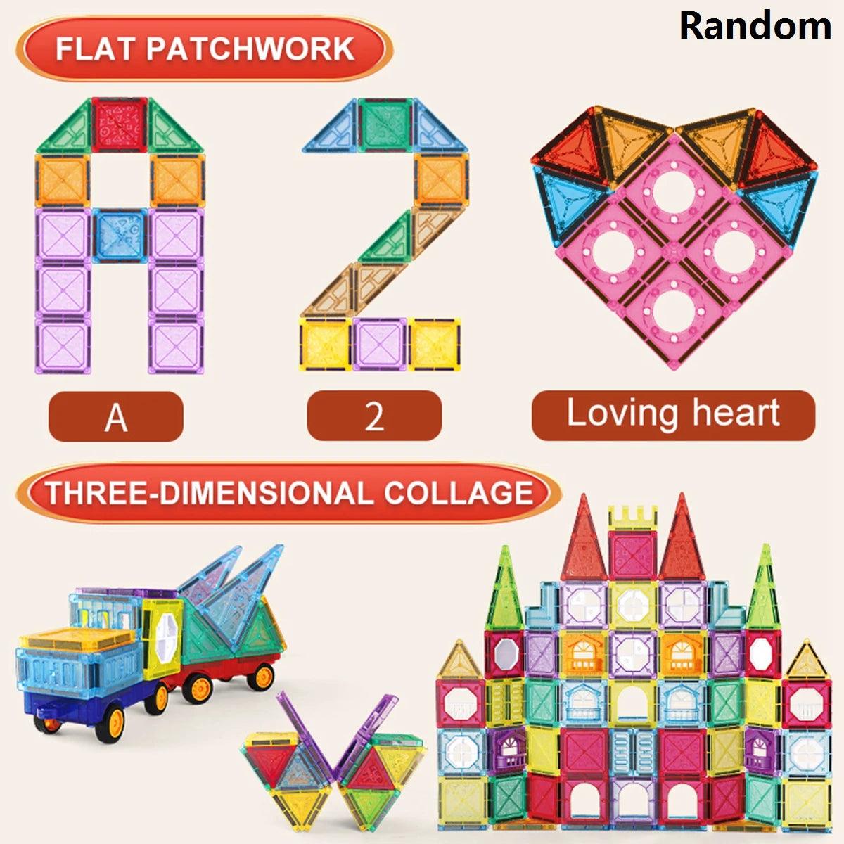 Magnetic Tiles for Kids|Age 4-6|Plastic|Toylandeu™ 