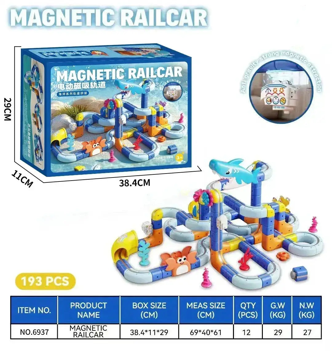 Magnetic Track Toy Car Set For DIY Gravity Racing Fun - ToylandEU