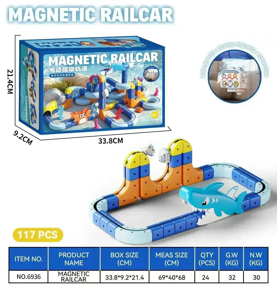 Magnetic Track Toy Car Set For DIY Gravity Racing Fun - ToylandEU