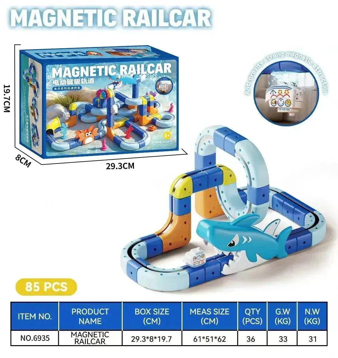 Magnetic Track Toy Car Set For DIY Gravity Racing Fun - ToylandEU