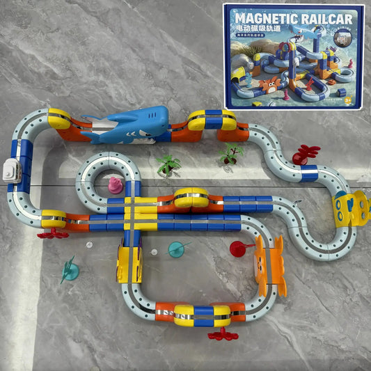  Magnetic Track Toy Car Set For DIY Gravity Racing No Battery -  ToylandEU™