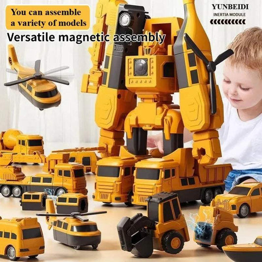 Magnetic Transforming Car Robots | STEM Block Set | Toylandeu™
