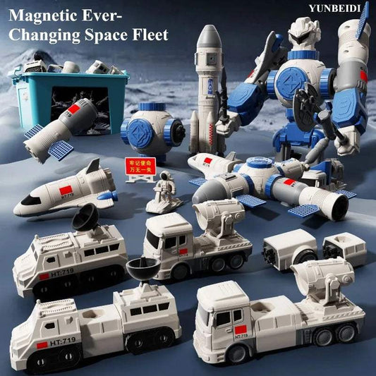Magnetic Transforming Car Robots | STEM Block Set | Toylandeu™