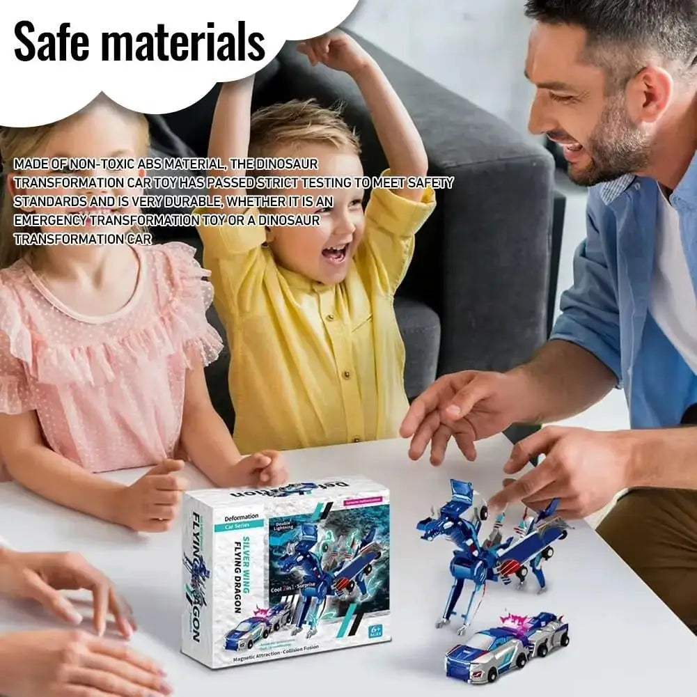 Magnetic TwoInOne Transforming Car Toy For Kids Educational Gift - ToylandEU