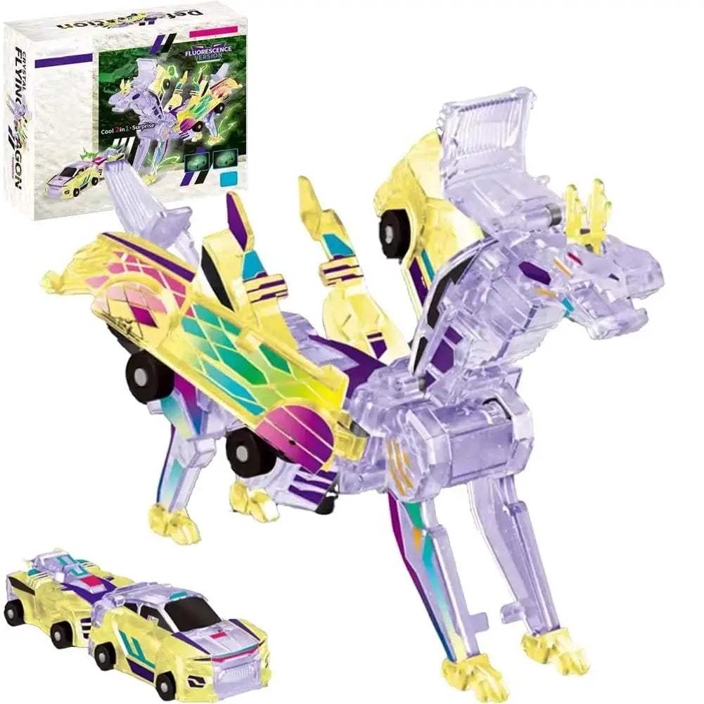 Magnetic TwoInOne Transforming Car Toy For Kids Educational Gift - ToylandEU