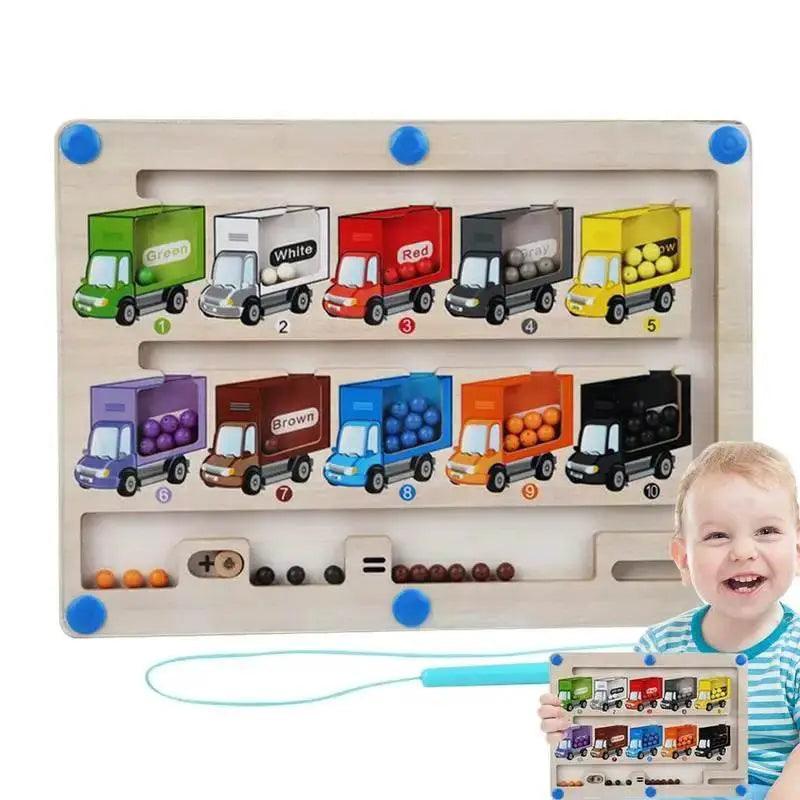  Magnetic Wooden Color and Number Maze Montessori Toy for Toddlers and Preschoolers -  ToylandEU™