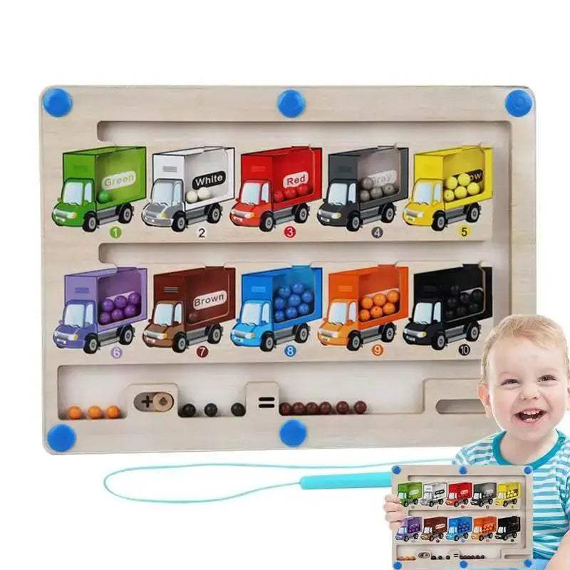  Magnetic Wooden Color and Number Maze Montessori Toy for Toddlers and Preschoolers -  ToylandEU™