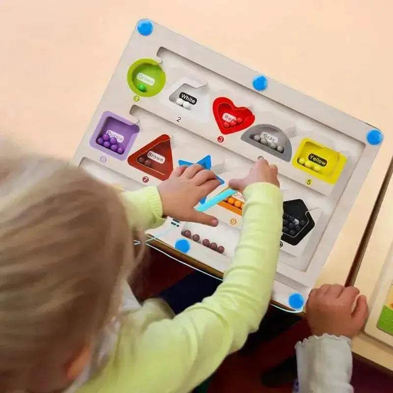 Magnetic Wooden Color and Number Maze Montessori Toy for Toddlers and Preschoolers -  ToylandEU™