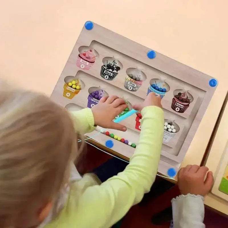  Magnetic Wooden Color and Number Maze Montessori Toy for Toddlers and Preschoolers -  ToylandEU™