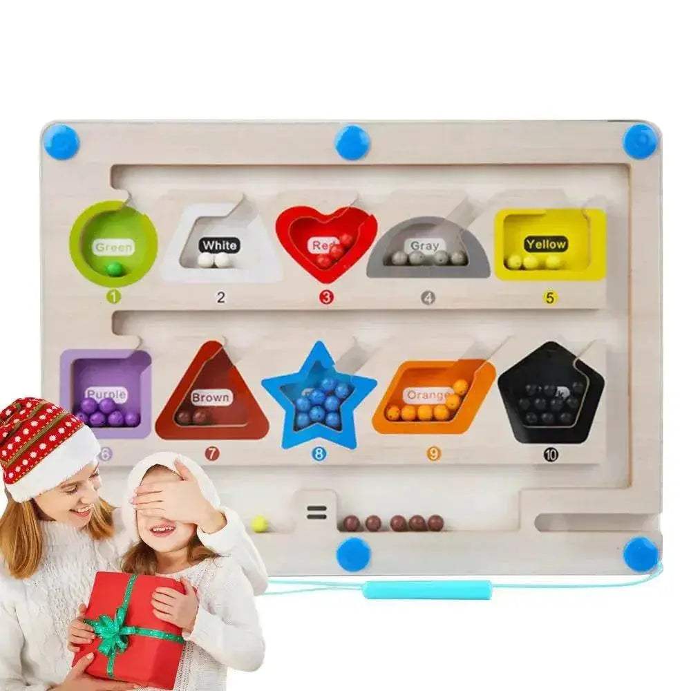  Magnetic Wooden Color and Number Maze Montessori Toy for Toddlers and Preschoolers -  ToylandEU™
