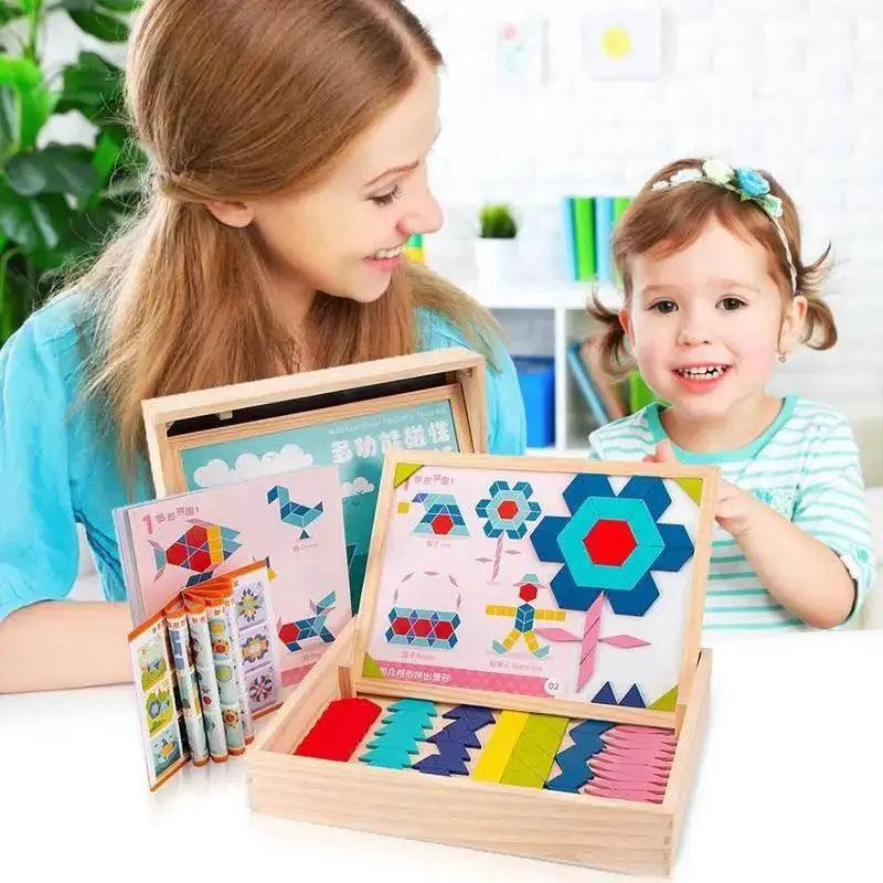  Magnetic Wooden Tangram Blocks: Creative Puzzle Set for Kids' Learning -  ToylandEU™
