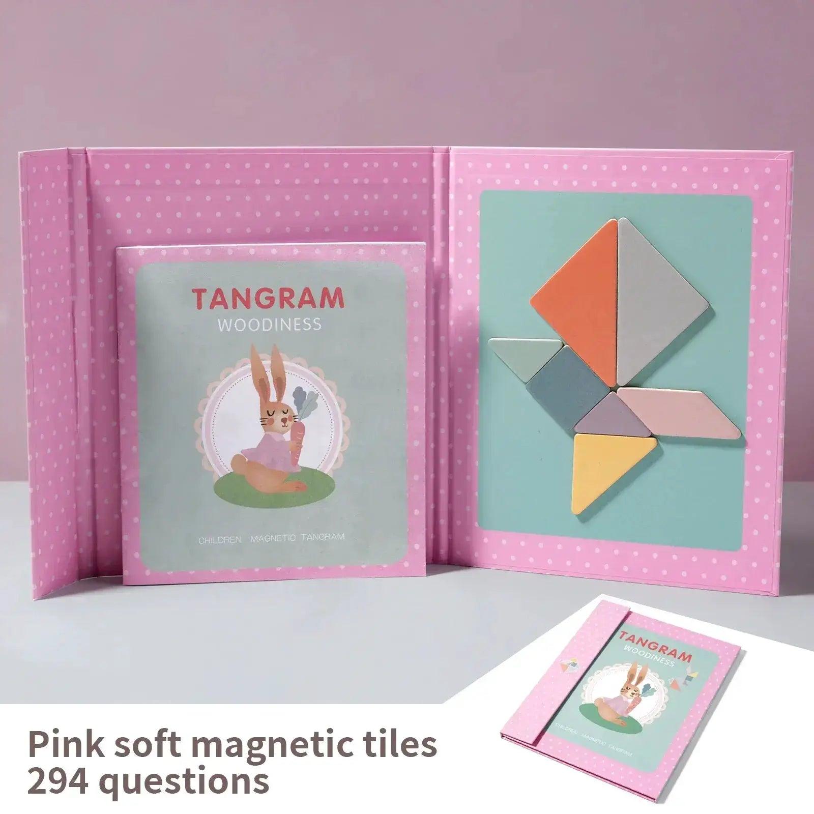  Magnetic Wooden Tangram Puzzle Montessori Gift For Kids -  ToylandEU™