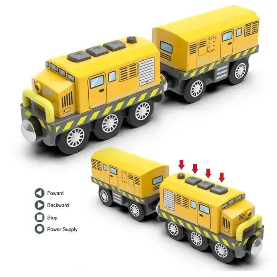 Magnetic Wooden Train Set Educational Toy For Kids - ToylandEU