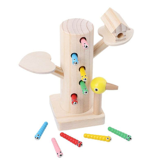 Magnetic Woodpecker Learning Pole - Montessori Nature Game for Toddlers' Skill Enhancement - ToylandEU