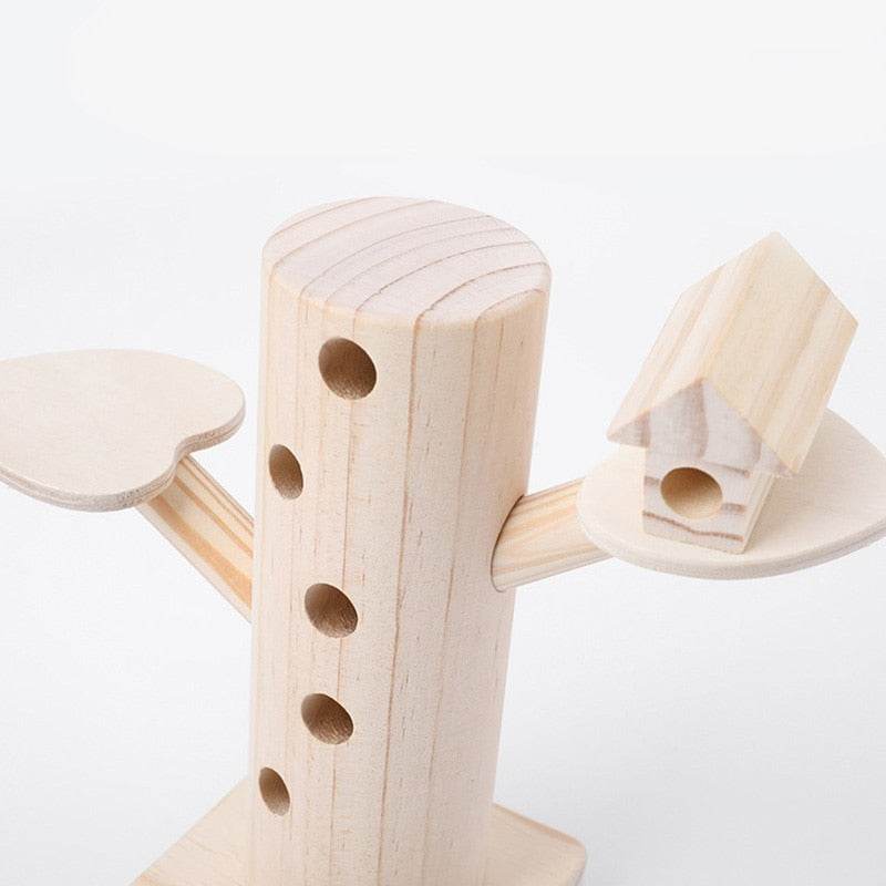 Магнитен обучаващ стълб за кълвач - Монтесори игра за природата за усъвършенстване на уменията на малки деца - ToylandEU