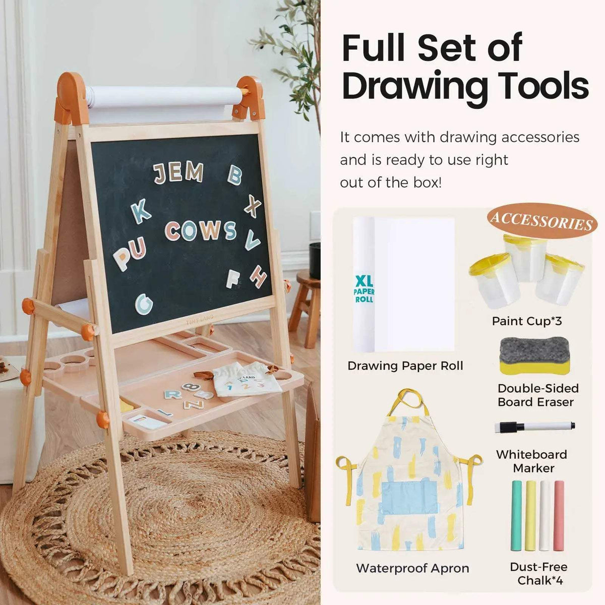 Magnitales Easel For Kids Foldable Art Station Safe