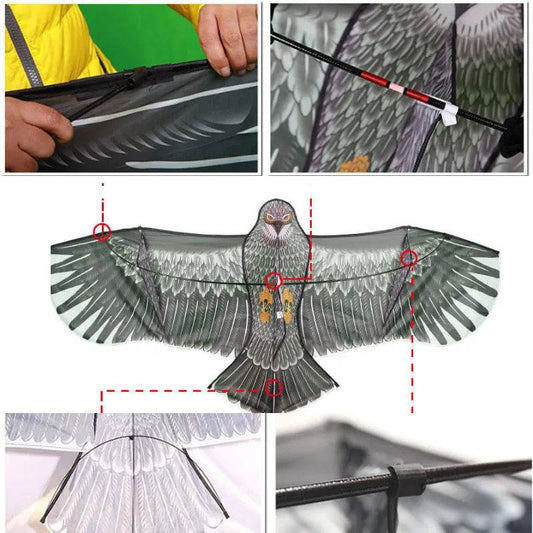 Majestic Big Eagle Kite - Easy to Fly with 1.5m/1.8m Wingspan - ToylandEU