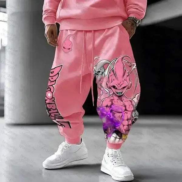Majin Buu Anime Joggers Unisex Sweatpants Loose Fit Plus Size - ToylandEU