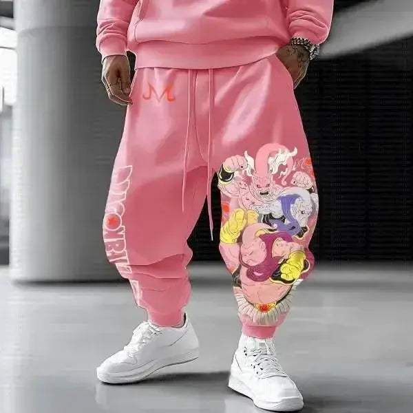 Majin Buu Anime Joggers Unisex Sweatpants Loose Fit Plus Size - ToylandEU