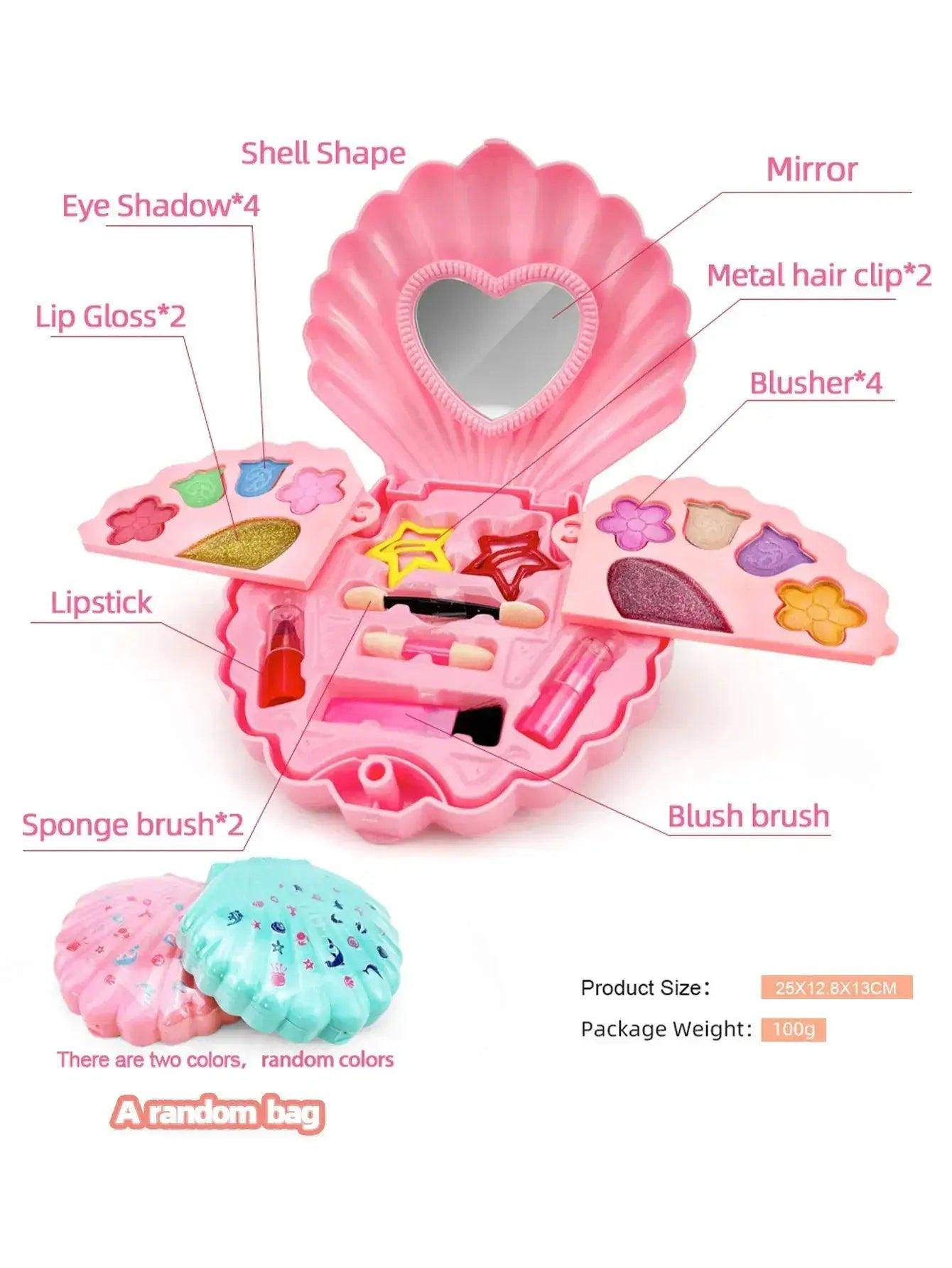  Kids Princess Makeup Kit Safe Non Toxic Gift Box Deluxe -  ToylandEU™