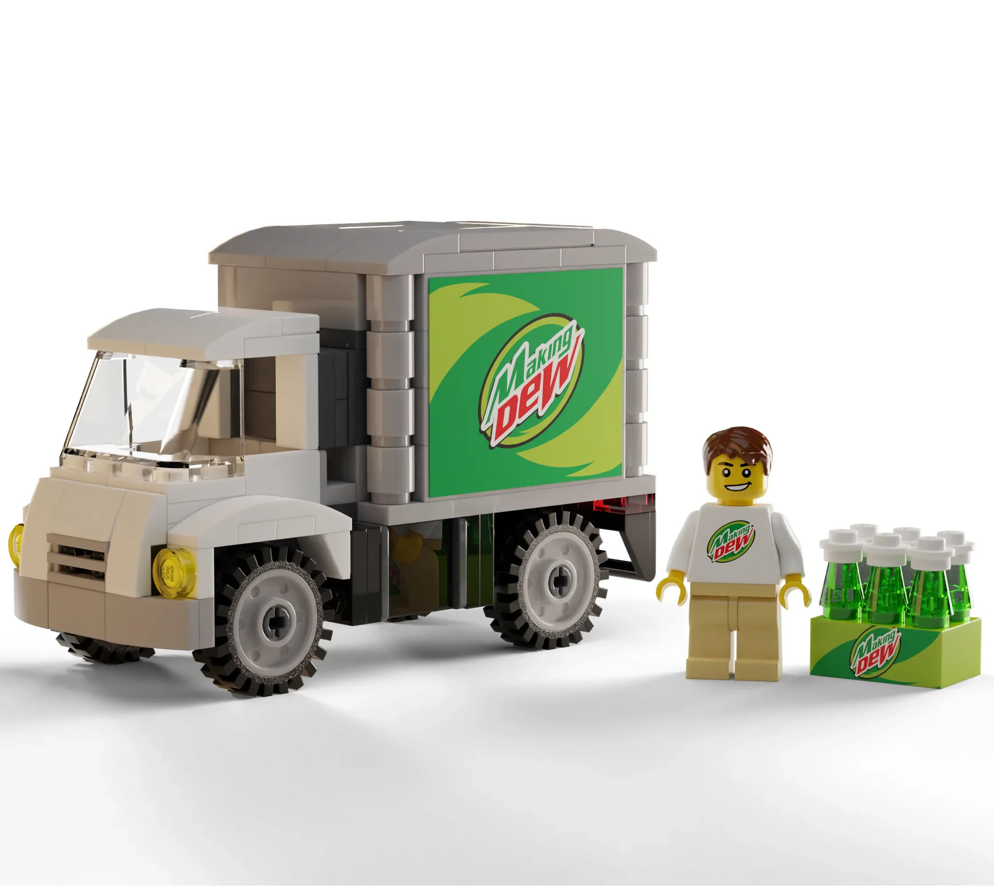 Making Dew Soda Delivery Truck with Minifig - ToylandEU