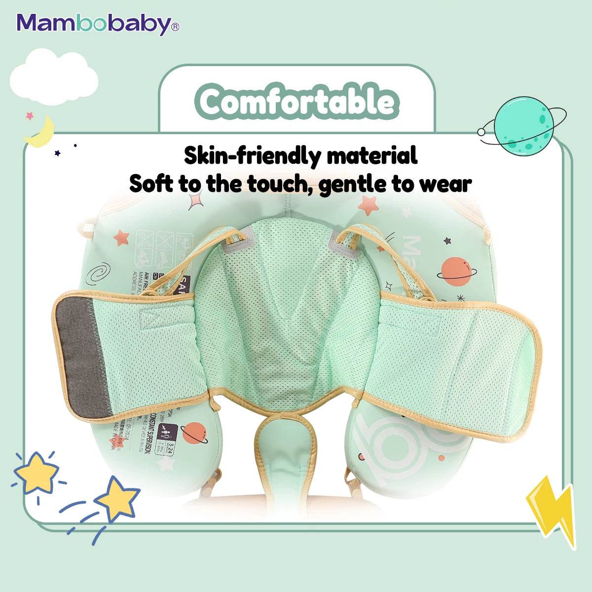 Mambobaby Baby Foldable Float Inflatable Free With Sun Canopy - ToylandEU