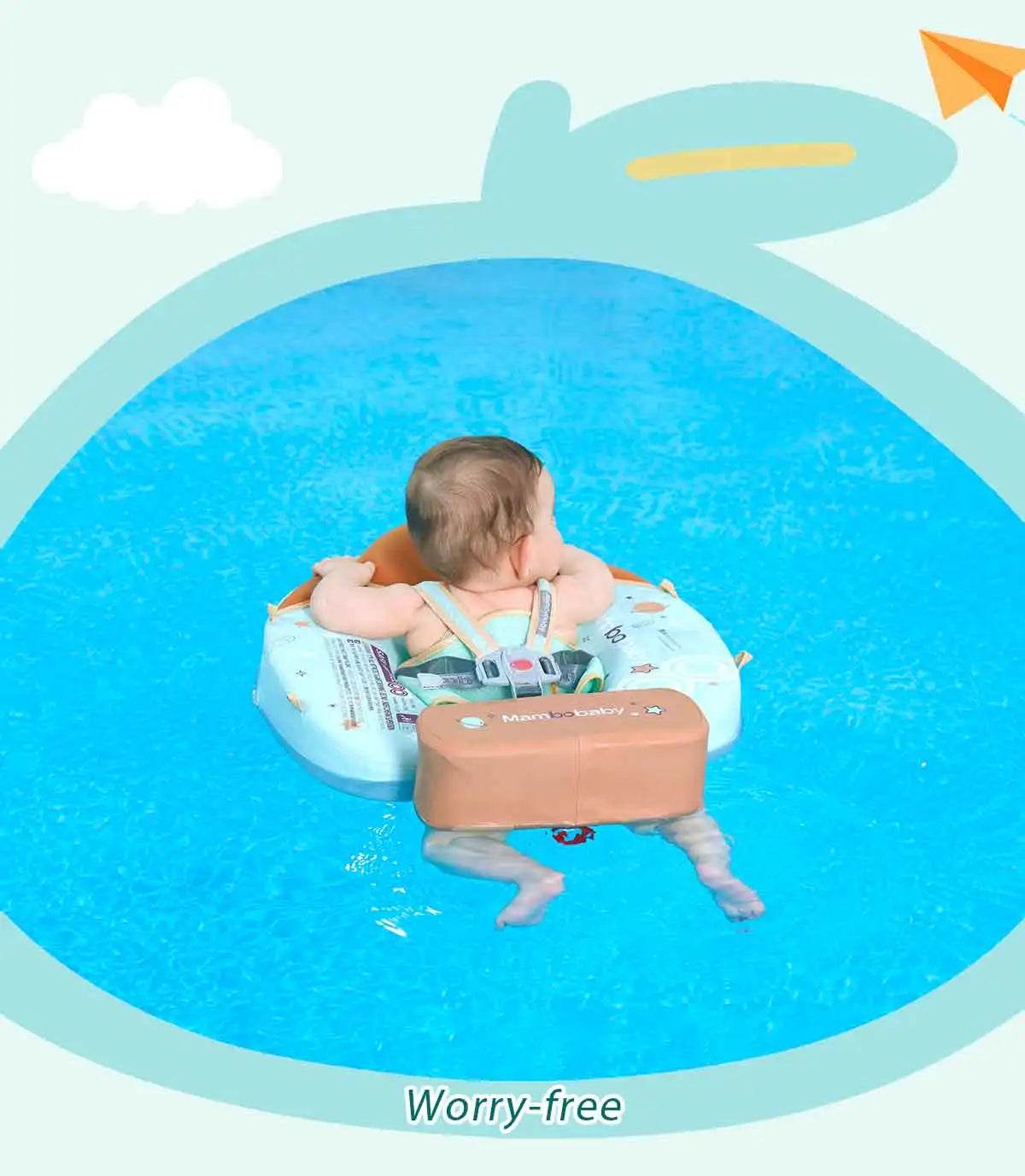 Mambobaby Baby Foldable Float Inflatable Free With Sun Canopy - ToylandEU