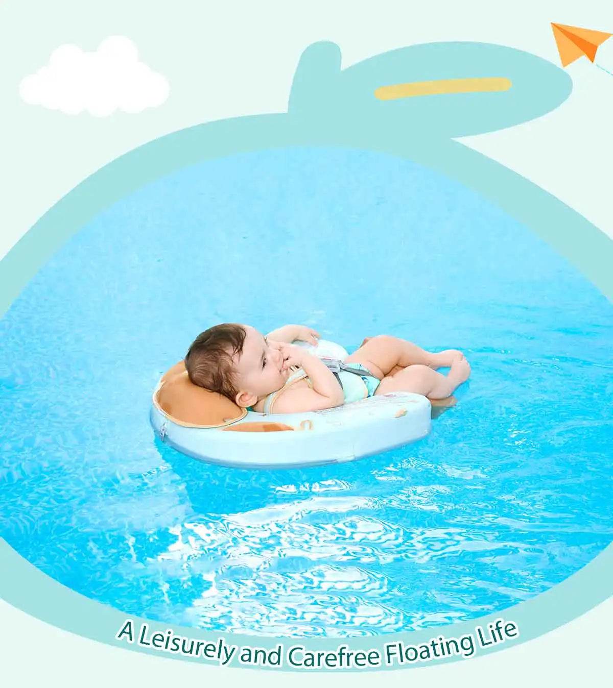 Mambobaby Baby Foldable Float Inflatable Free With Sun Canopy - ToylandEU