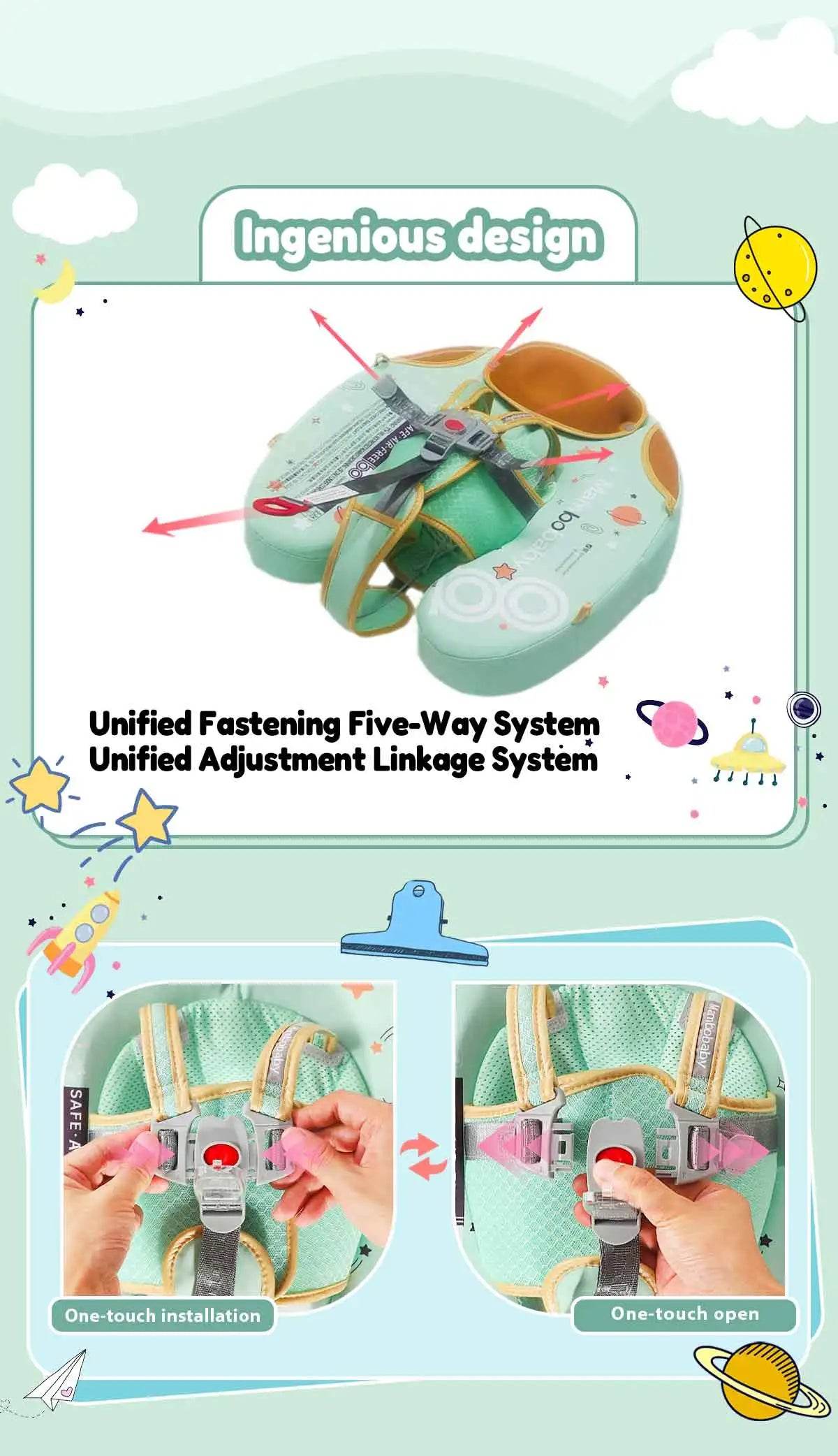 Mambobaby Baby Foldable Float Inflatable Free With Sun Canopy - ToylandEU