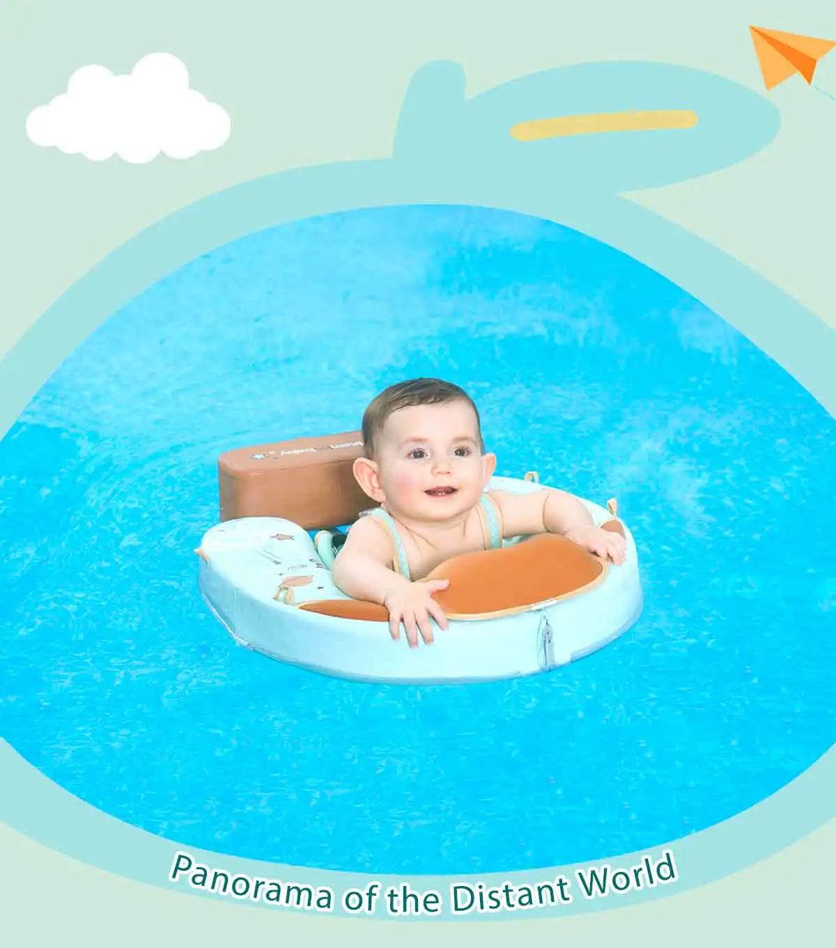 Mambobaby Baby Foldable Float Inflatable Free With Sun Canopy - ToylandEU