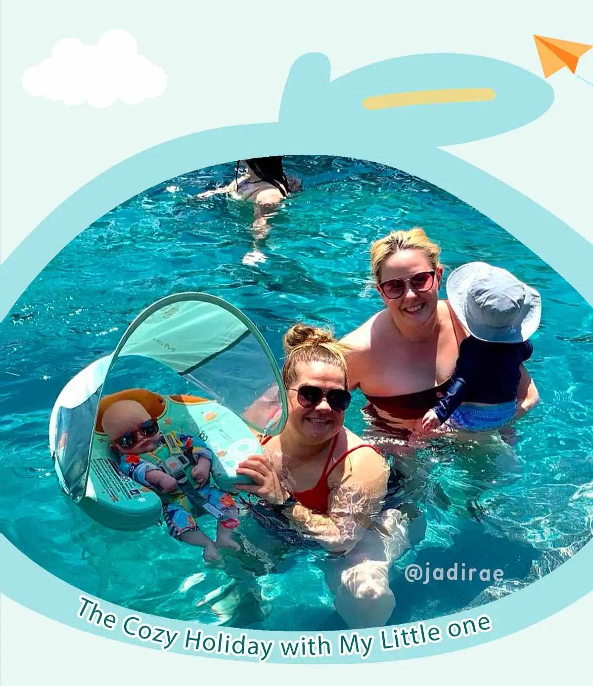 Mambobaby Baby Foldable Float Inflatable Free With Sun Canopy - ToylandEU