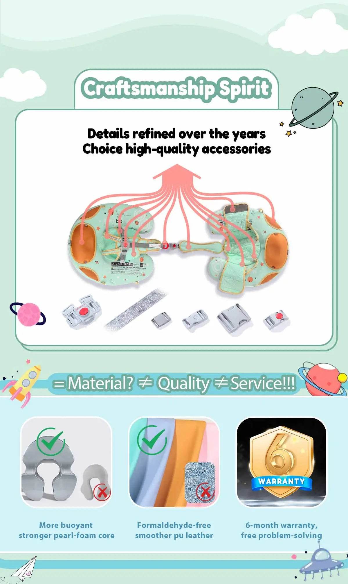 Mambobaby Baby Foldable Float Inflatable Free With Sun Canopy - ToylandEU