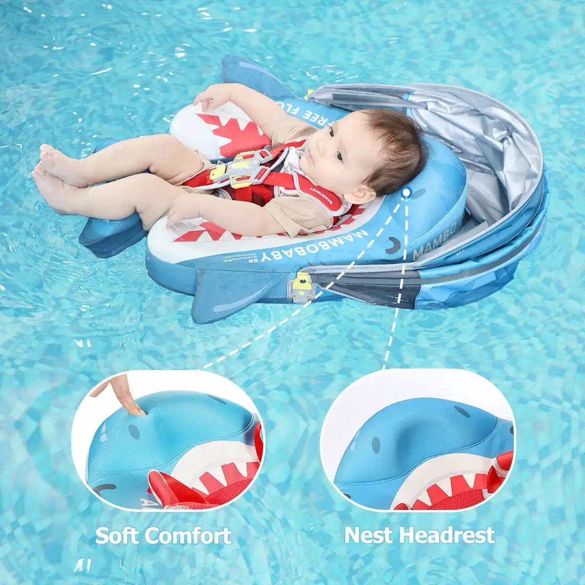  Baby Pool Float No Inflation With Removable Canopy -  ToylandEU™