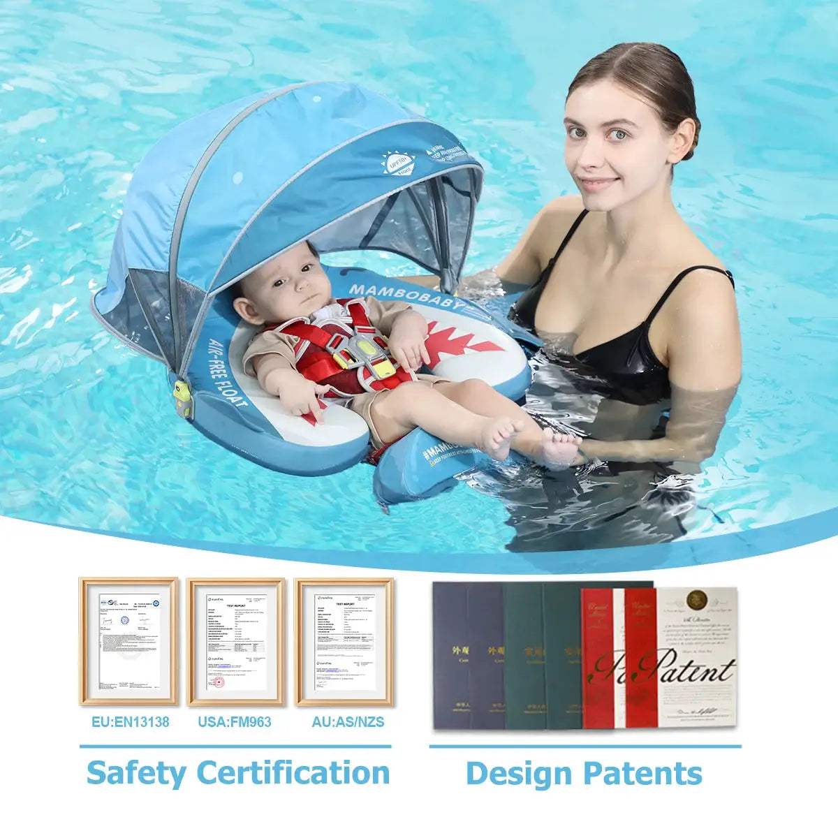  Baby Pool Float No Inflation With Removable Canopy -  ToylandEU™